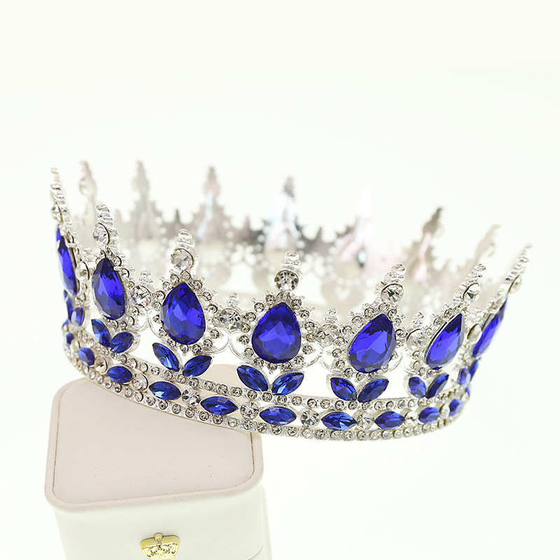 Alloy, Rhinestone Material Women's Lady Queen Crown Alloy Rhinestone Plating Crown