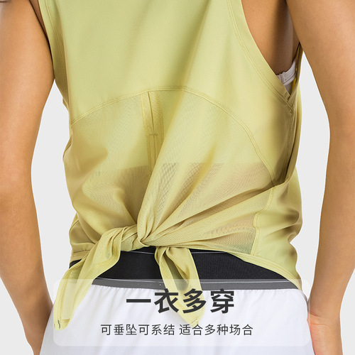 Spring and summer new yoga vest T-shirt for women fitness sports sleeveless blouse quick-drying breathable loose yoga top
