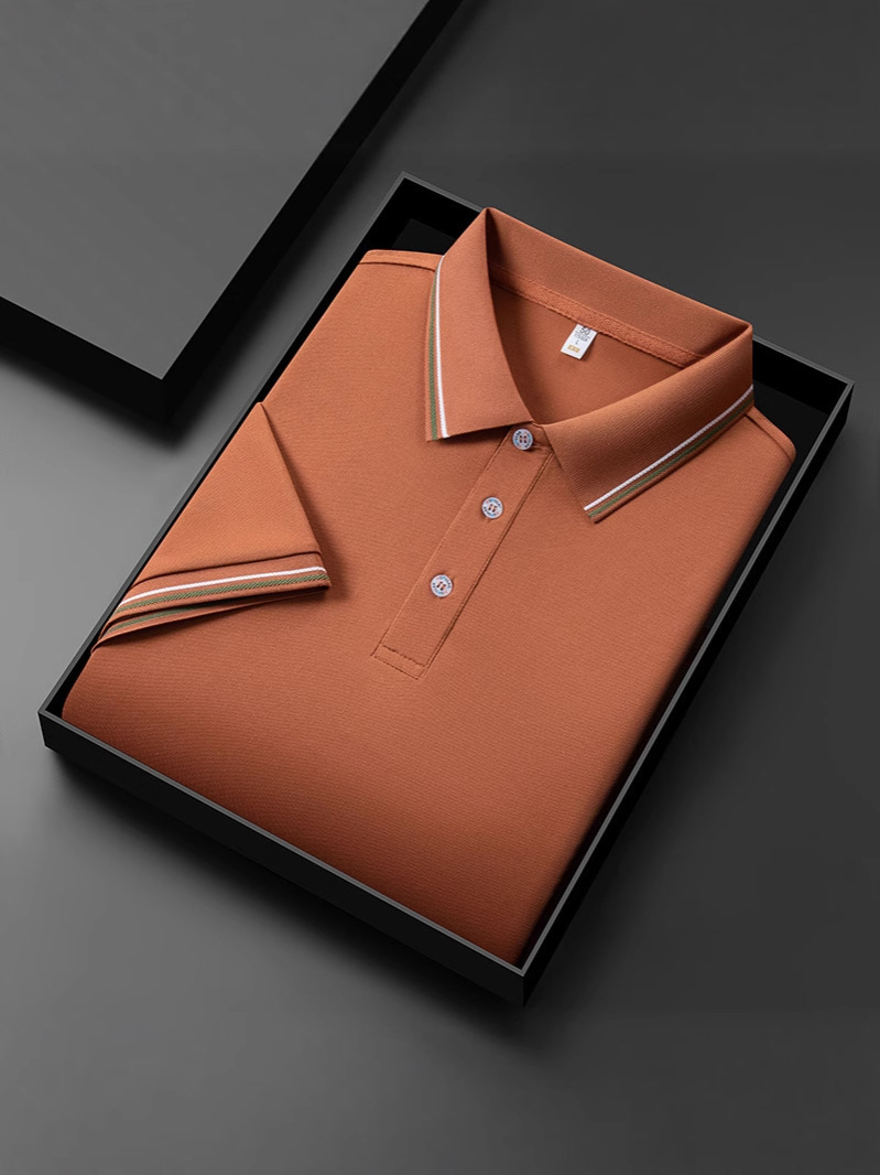 Camiseta polo de manga corta con solapa de seda fría para hostelería y supermercados, uniforme de fábrica personalizado, camiseta de trabajo con texto y logotipo impresos.