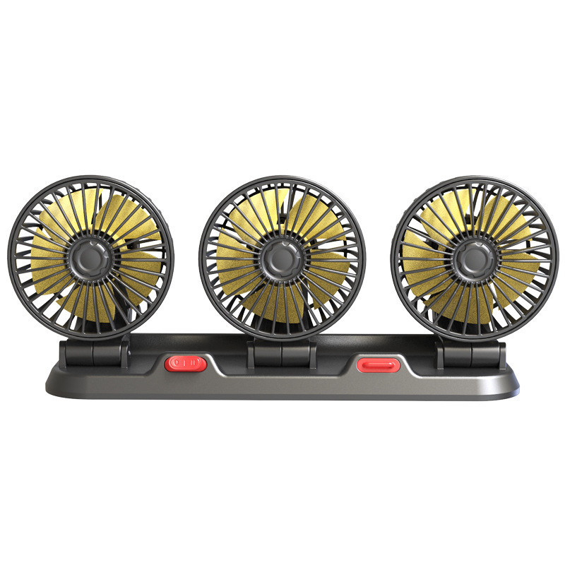 自動車用品車載ファン24v大型トラック12v強力大風力usbインターフェイス多機能ツインファン|undefined