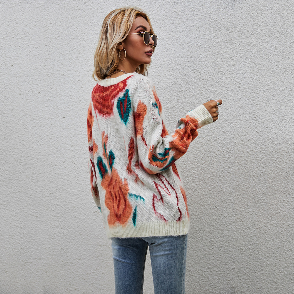 2022 otoño e invierno nuevo Amazon AliExpress costura personalidad moda más tamaño de las mujeres Batwing camisa suéter punto