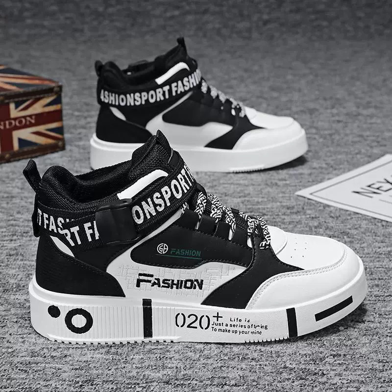 Winter footwear, high sneakers for boys, universal keep warm sports shoes for leisure