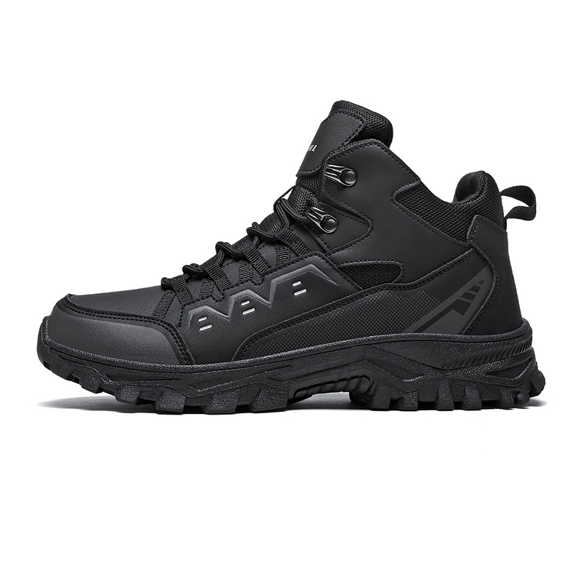 Zapatos de montaña al aire libre de explosión transfronteriza, zapatos de montaña antideslizantes y resistentes al desgaste para hombres, zapatos de montaña de montaña de fondo, amortiguación transpirable, ligera