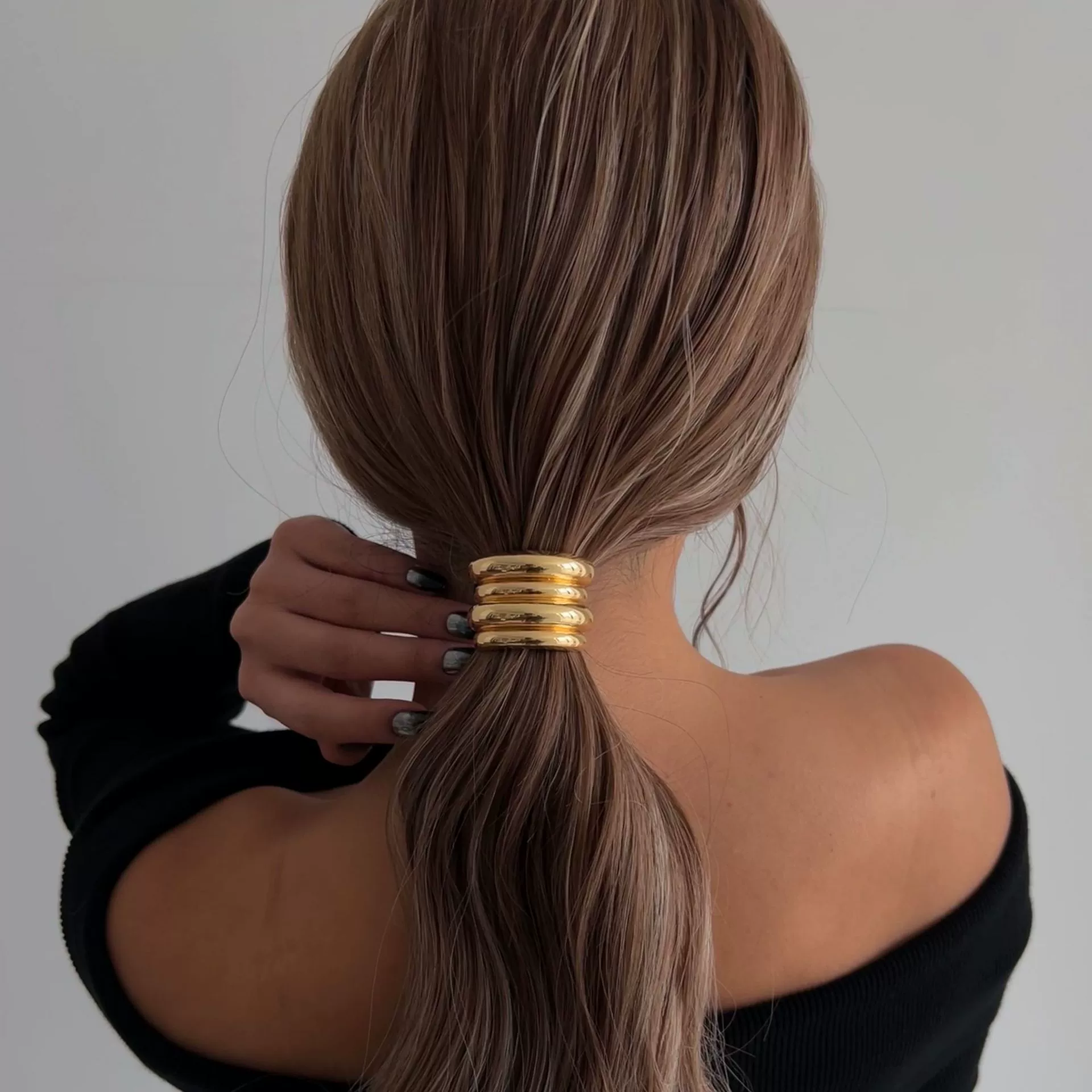 Минималистичный металлический хвостик, Hair rope, аксессуар для волос, французский стиль, высокое качество