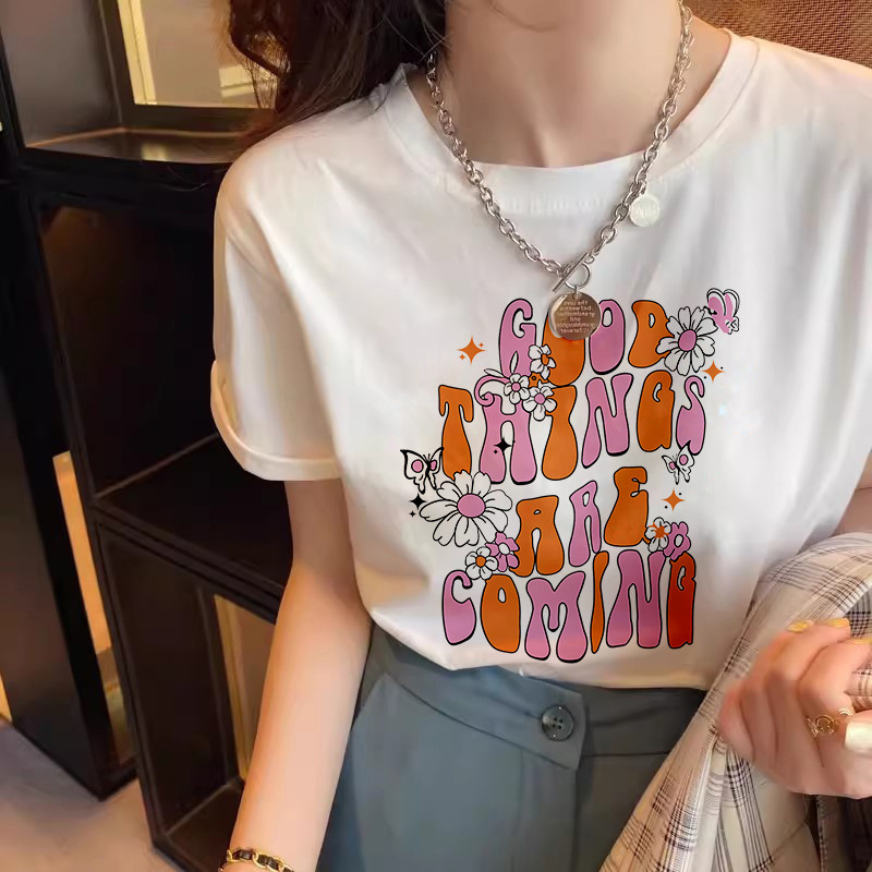 Combed cotton-G00D flower letters