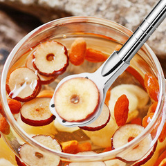 Wholesale Manufacturer Disposable Detachable Straw Spoon 304 Stainless Steel Pattern Two-in-One Straw Filter Spoon Coffee Stirrer