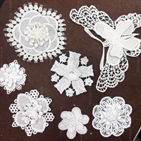Цветок водорастворимая 3D молочное шёлковое кружево трёхмерное кружево DIY полый многоуровневый вышивальный аксессуар кружево аксессуары