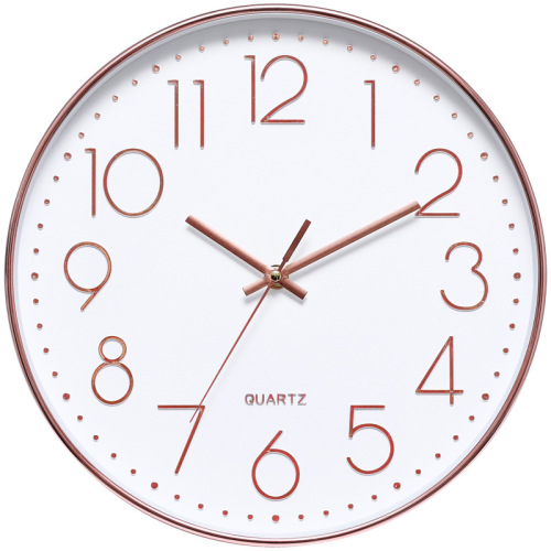 Amazon Cross-border hanging clock minimalist living room quartz clock creative silent home 3D digital decorative Nordic clock