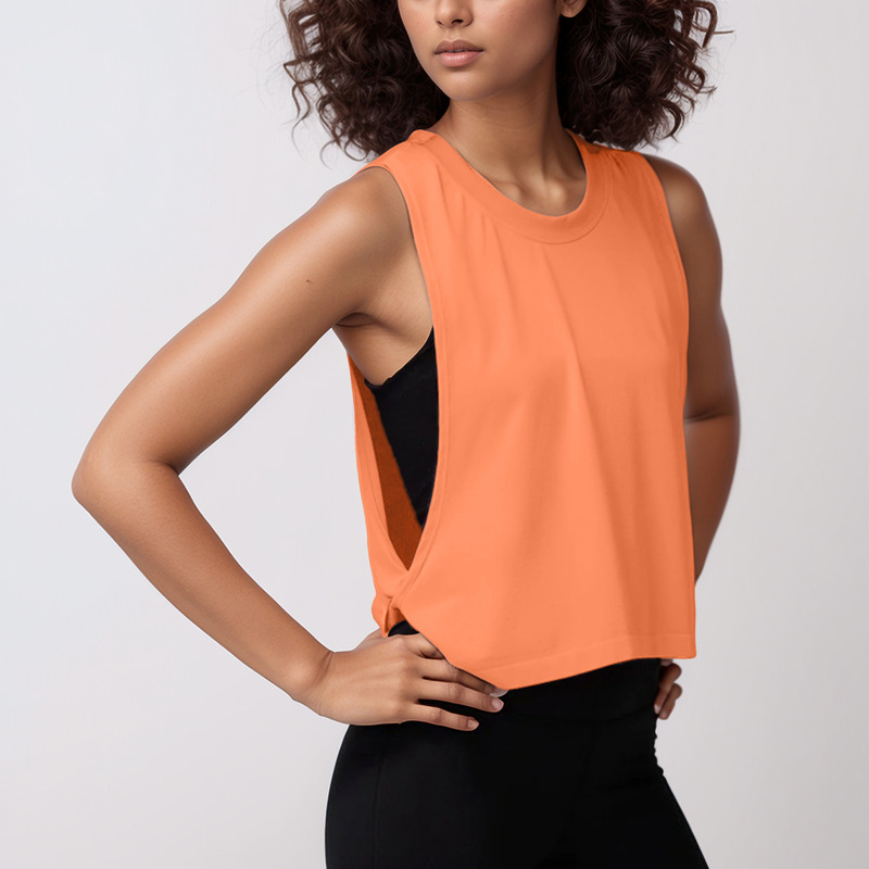 Cross-Border Ice Silk Cool-Feeling Lightweight Elastic Sleeveless Vest Sports Fitness Running Outdoor Casual Top T-Shirt Cross-Border Ice Silk Cool-Feeling Lightweight Elastic Sleeveless Vest Sports Fitness Running Outdoor Casual Top T-Shirt