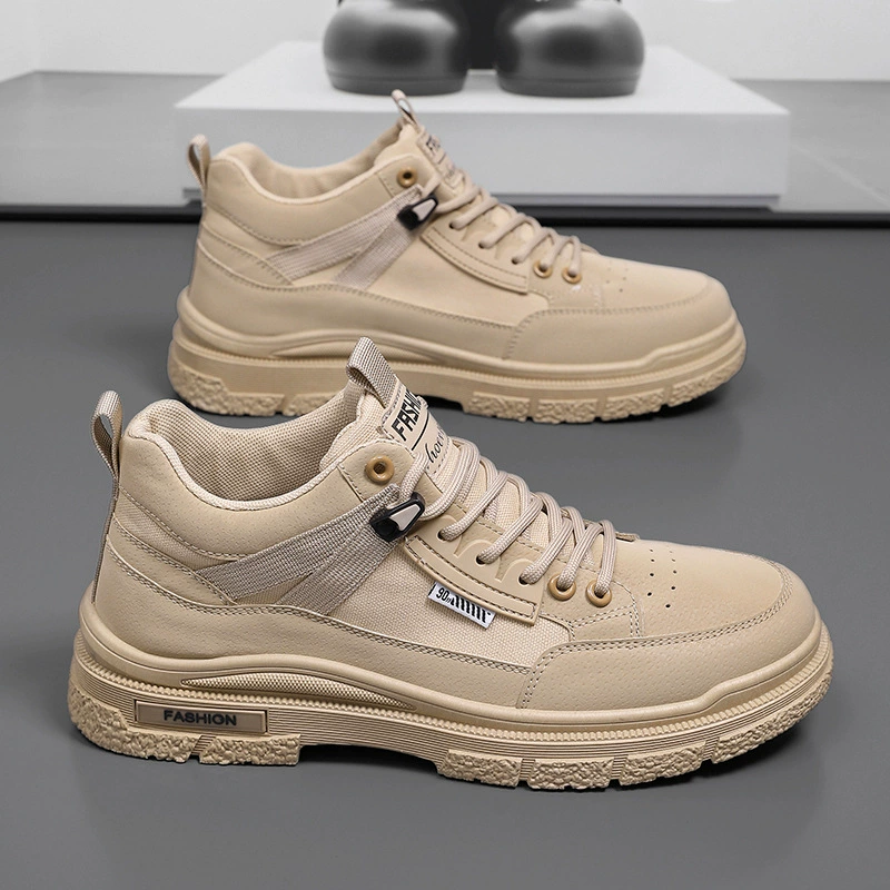 2024 новые осенние мужские туфли с рабочим ветром ботинки Martin повседневные спортивные работы водонепроницаемые толстые подошвы износостойкие высокие багги плюс бархат