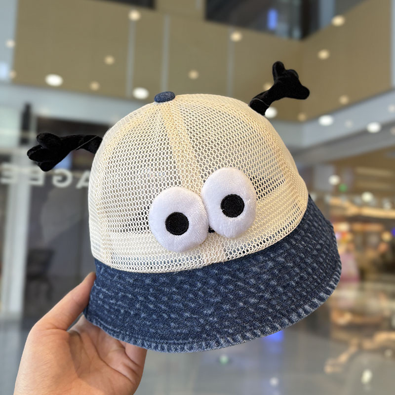 Sombrero de briquetas pequeñas para niños, malla de verano, protector solar, sombrero para el sol, sombrilla para bebés al aire libre, sombrero de pescador, sombrero de lavabo para niños y niñas