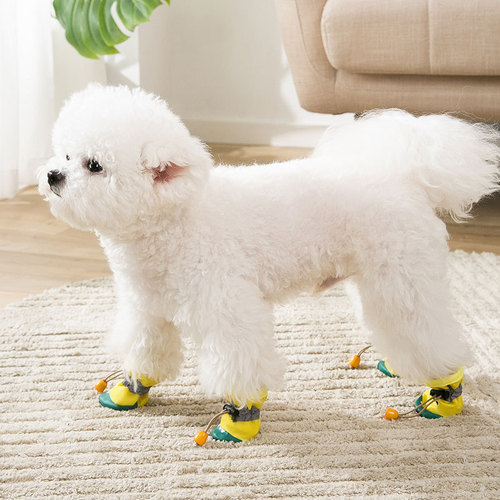 Crocodile puppy soft-soled shoes to prevent teddy pets from falling off when going out in summer, small puppy foot covers, spring and autumn shoes for all seasons