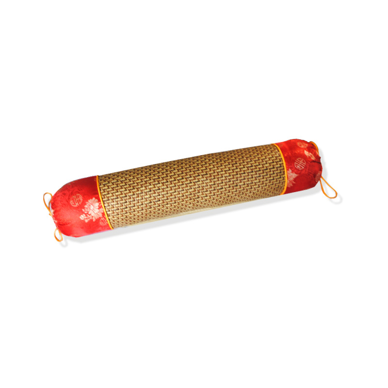 Rattan mat cylindrical pillow chinese red 1 piece