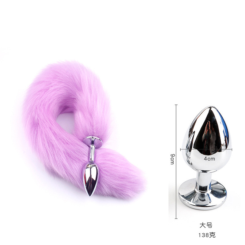 金属製アナルプラグ テール カップル用品 キツネの尻尾 SM 大人向けセックストイ 後庭用 ロールプレイング セックストイ