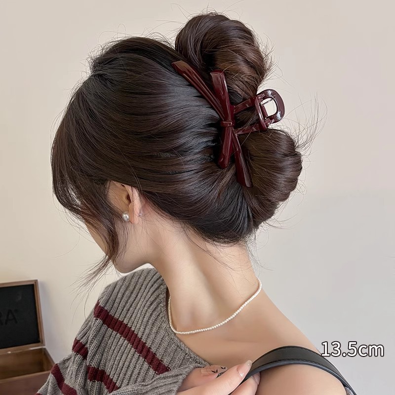 Acrílico grande, pinza de amor, pinza para el cabello, parte posterior de la cabeza femenina, pinza de tiburón, horquilla, pinza para el cabello, tocado, primavera y verano