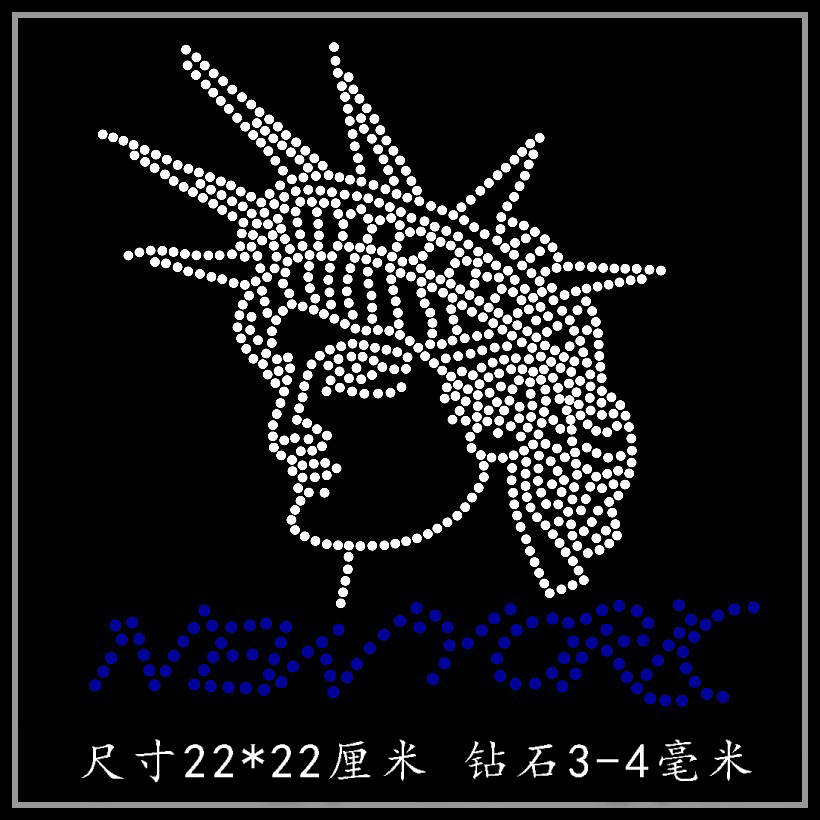 烫钻图案批发 自由女神烫图 T恤毛衣长短袖羊毛衫裤子装饰水钻diy