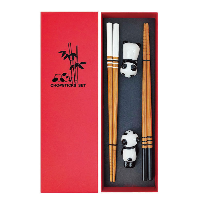 흑백 수제 말아올린 팬더 레드 선물 상자