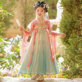 2026春季新款汉服女童新款小女孩中式超仙连衣裙襦裙女宝宝公主裙