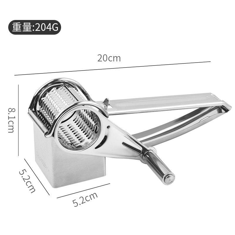 Amazon Venta caliente de acero inoxidable queso rallador cocina hogar creativo mano queso rallador fábrica en stock