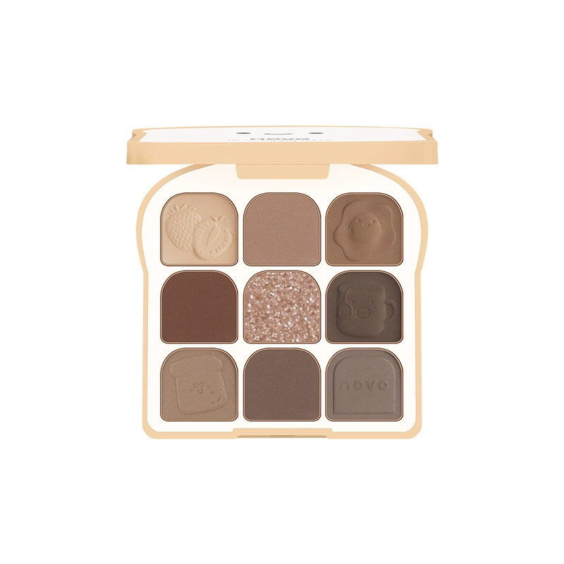 Novo Qingci Soft Toast Eyeshadow Fun Series Multimony Румяна INS девятьцветная палетка теней