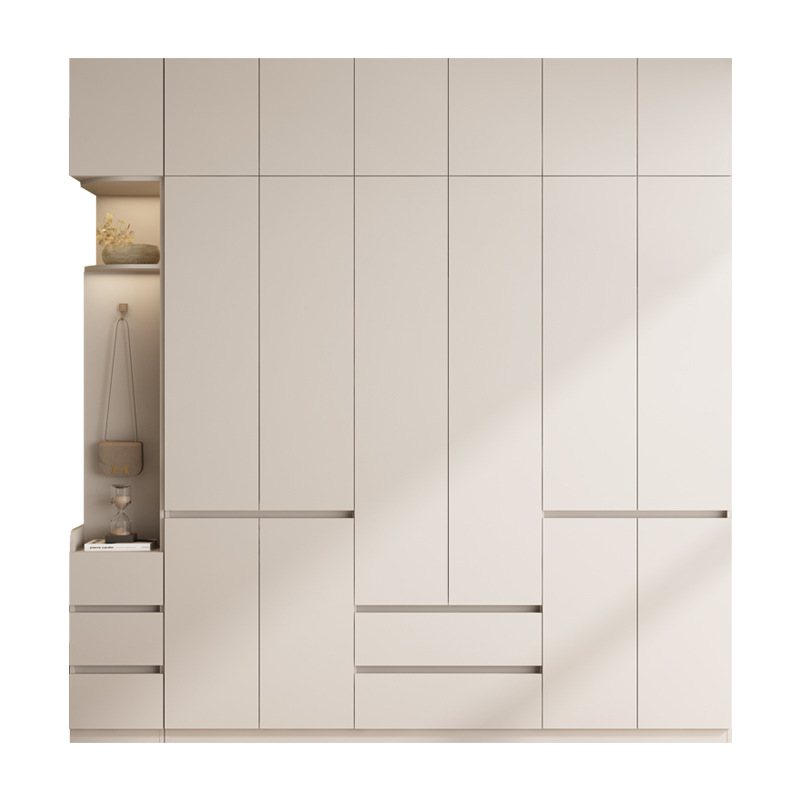 Heightened One Door to Top 2.5- 3m Large Wardrobe for Home Bedroom Large Capacity Hanging Clothes Area Multi-Segmented Large Wardrobe