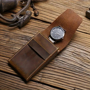Vintage Handmade Watch Bag and Storage Bag Portable Large Space Single Watch Strap Watch Storage Bag
