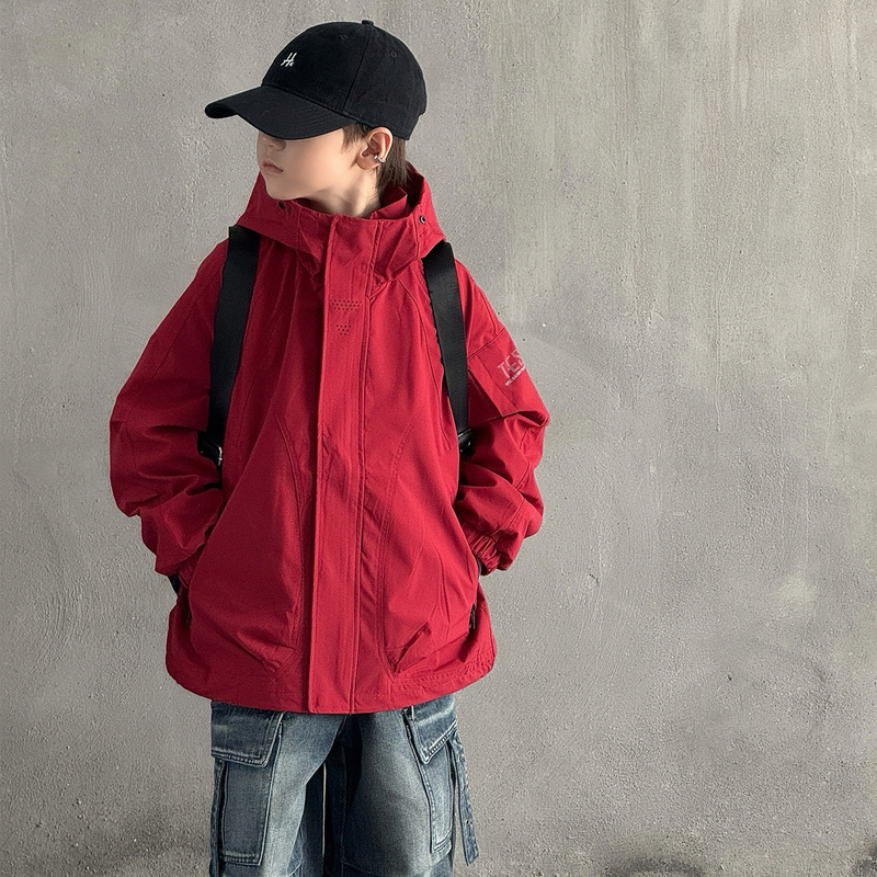 Boys' Autumn Jacket 2026 New Style, Big Kids' Autumn Outfit, Boys' Spring and Autumn Stylish and Fashionable Windbreaker Wholesale Boys' Autumn Jacket 2026 New Style, Big Kids' Autumn Outfit, Boys' Spring and Autumn Stylish and Fashionable Windbreaker Wholesale