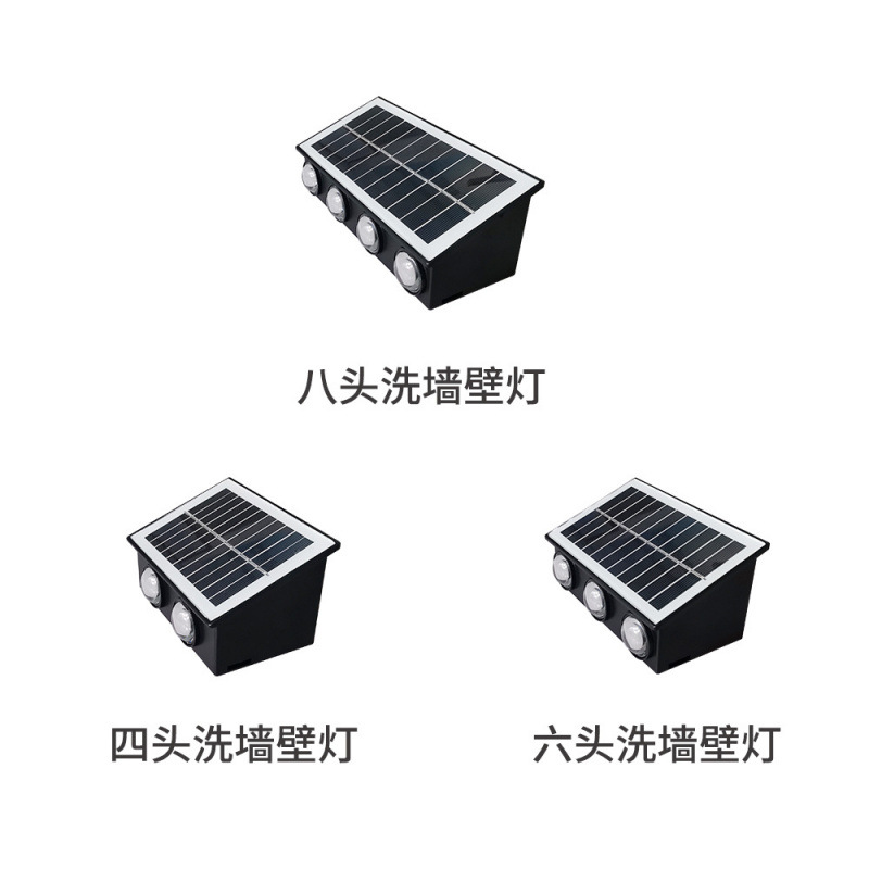 Lámpara Solar de Pared para Exteriores, Impermeable, Iluminación Arriba y Abajo, Luz de Jardín, Ambiente Paisajístico, Luz Decorativa para Jardín