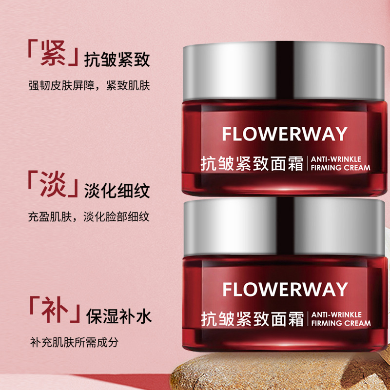 Crema Facial Antiarrrugas y Reafirmante, Hidratación y Firmeza, para Adultos