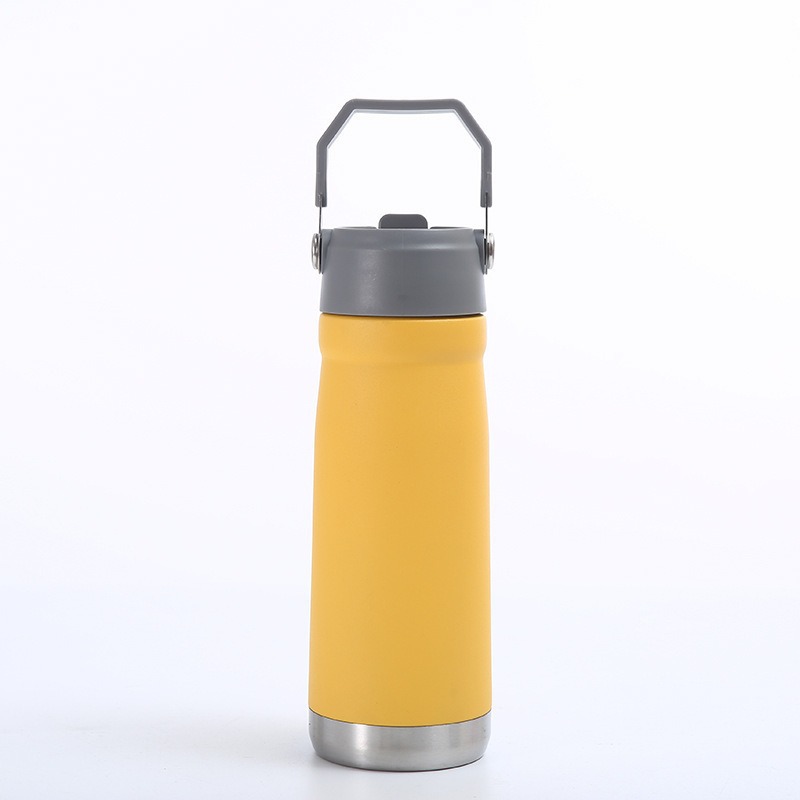 Nuevo transfronterizo de acero inoxidable 304 taza de aislamiento térmico con mango taza de agua portátil deportiva al aire libre taza de vacío doble