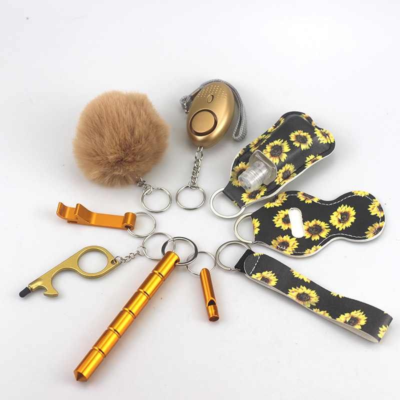 160g Weight Bag Pendant, Self-defense, Keychain Classification 1 Set, Self-defense Quantity Holiday, Outdoor, Self-defense Occasion Self-defense, Metal Material Sunflower, Self-defense Pattern Original Design, Self-defense Style 1 Set Self-defense Original Design Self-defense Sunflower Self-defense Self-defense Metal Bag Pendant Self-defense Keychain 6