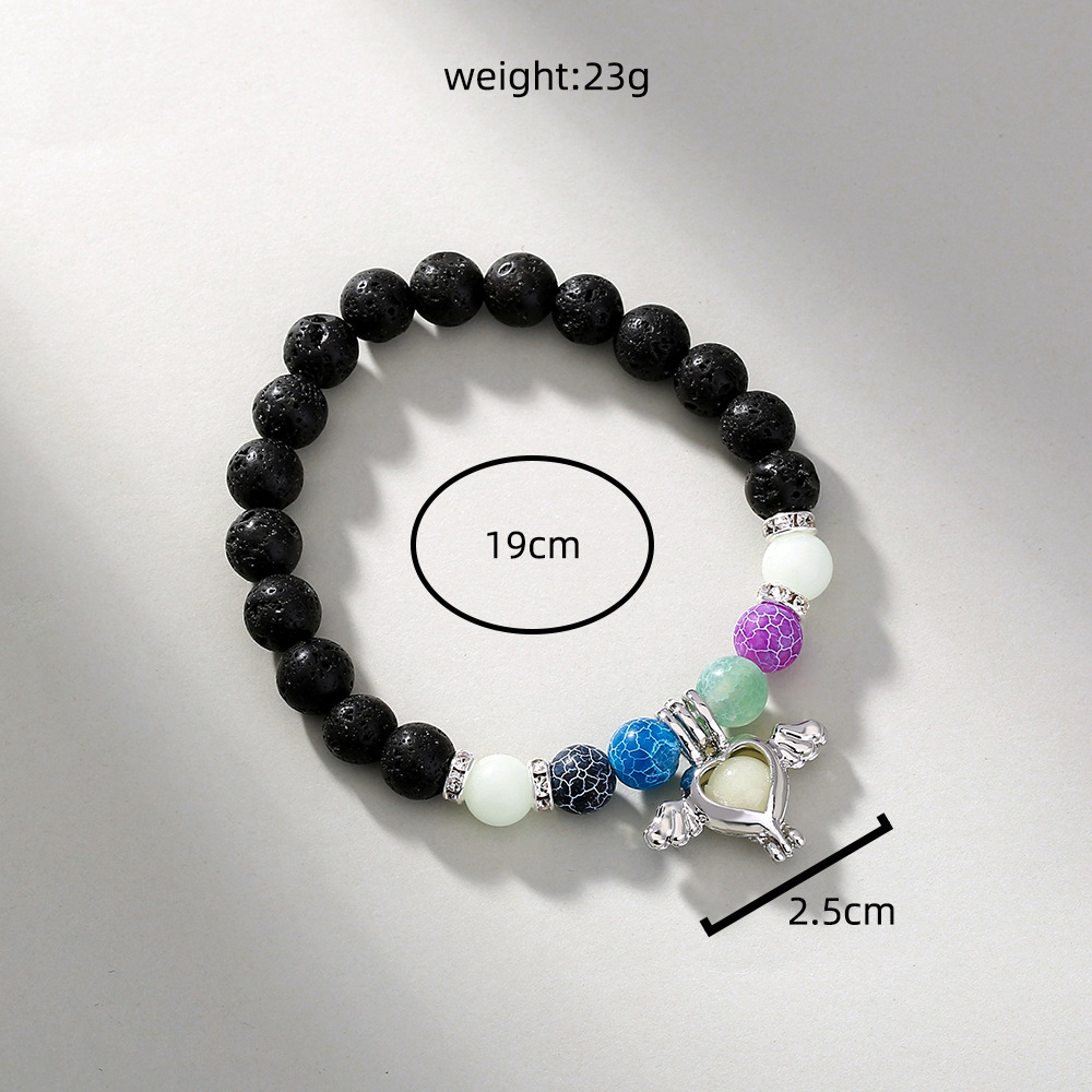 Bracelet de perles lotus phosphorescent brillant dans le noir_voghion.com
