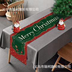 アマゾンクロスボーダー新作アレンジ用品クリスマステーブルデコレーションフラッグクリスマスパーティー家族会食テーブルクロス