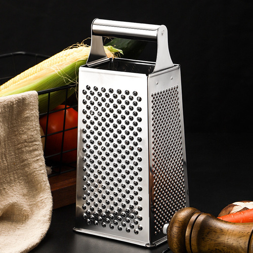 Stainless steel four-sided grater for home kitchen multi-functional tower vegetable and fruit slicer ginger and garlic grinder