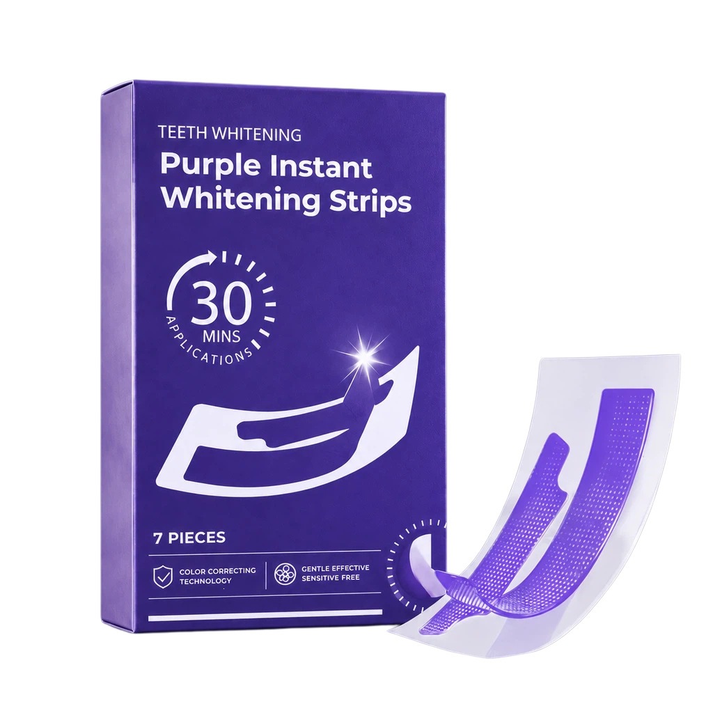 Brightening dental strips for teeth cleaning, oral hygiene, and gum care, removing stains and leaving teeth with a radiant shine. Convenient to use