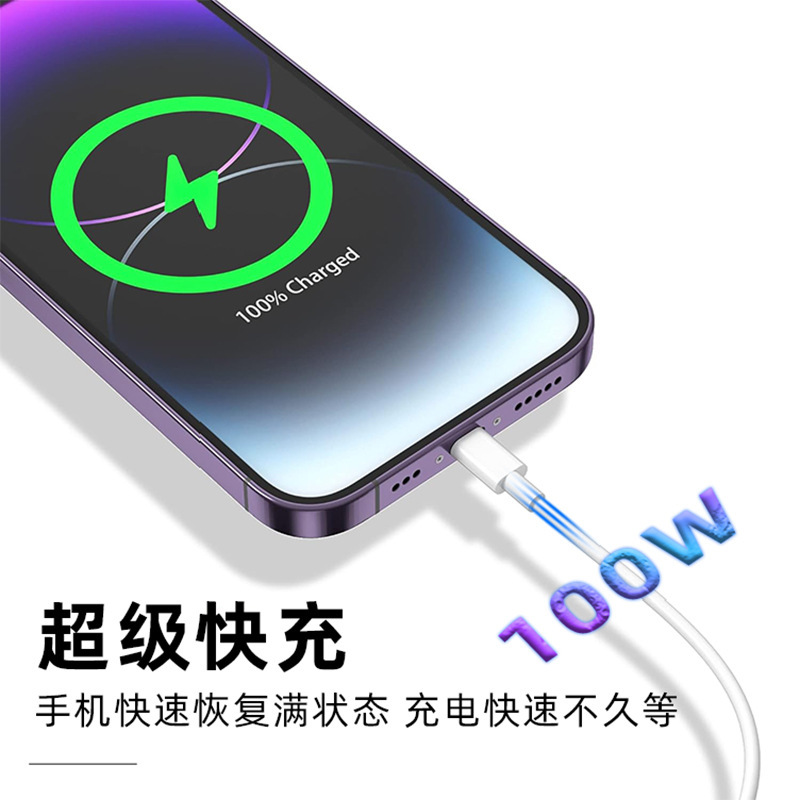100W 高速充電 PD データケーブル デュアル Type-C 充電ケーブル C to C5A 高速充電ケーブル 携帯電話、タブレット、Apple に適しています|undefined