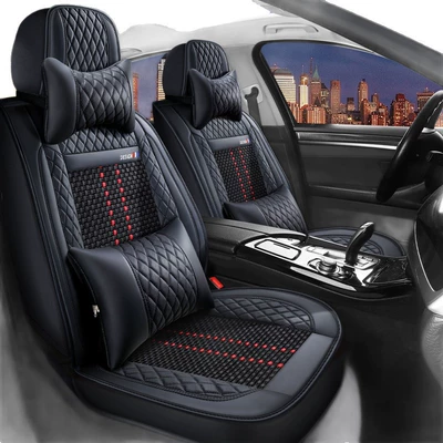 Universal seat cover Stamping Nappa Leather Ice Silk