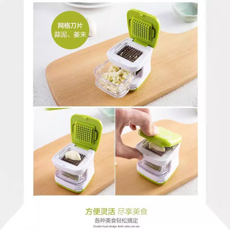 Garlic Cubeニンニク切り器両面押しニンニク切り器ミニ野菜切り器ニンニク切り器|undefined