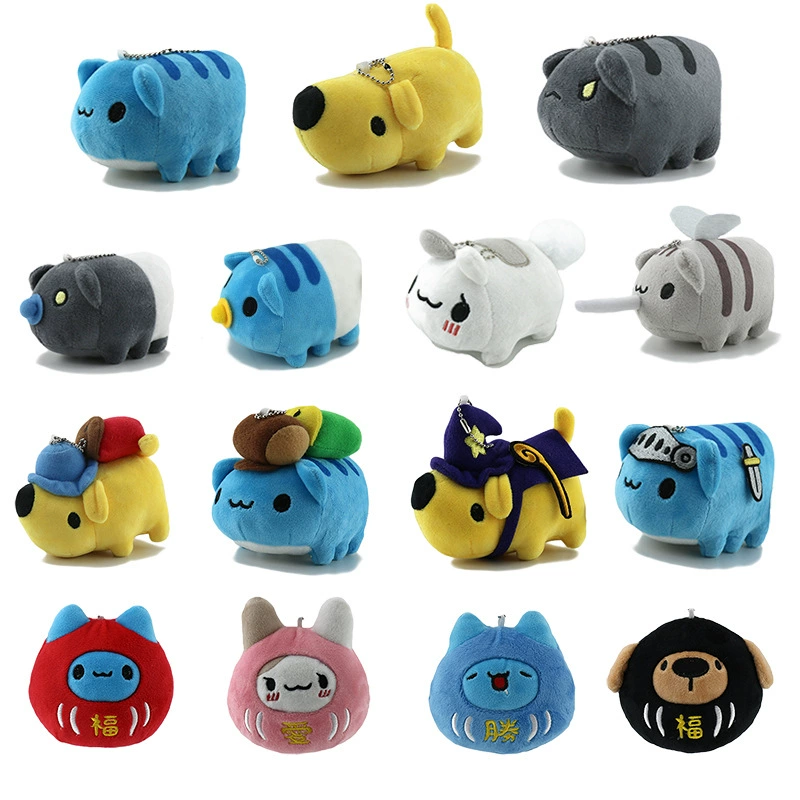 Трансграничный новый продукт Cat Cat Червь кофе плюшевая кукла мультфильм милый брелок тумблер декоративный подарочный пакет подвеска