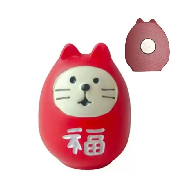 행운의 붉은 다루마 냉장고 자석