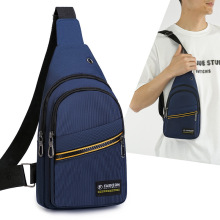 新款跨境外贸男士胸包商务休闲运动背包女潮流百搭字母单肩斜挎包