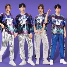 爵士舞演出服啦啦队服装女套装韩版女团成人中学生啦啦操表演服装