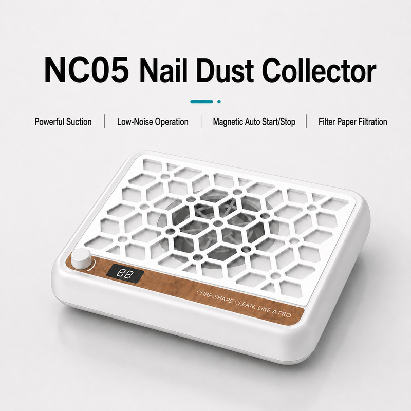 Nc05 Vacuum Cleaner for Nail Salons, 4200Rpm, High Suction Power, Low Noise, Filter Paper for Removing Nail Dust