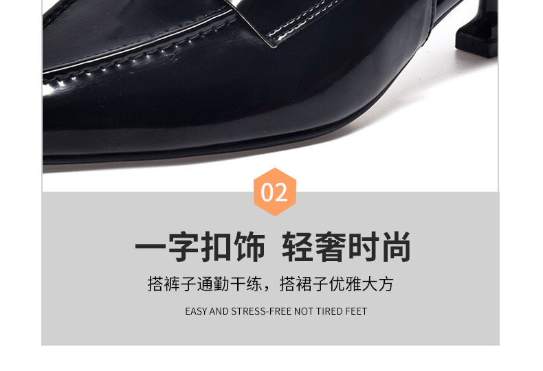 Giày sandal hở lưng nữ mũi nhọn gót thấp da mềm — Màu đen chi tiết 16