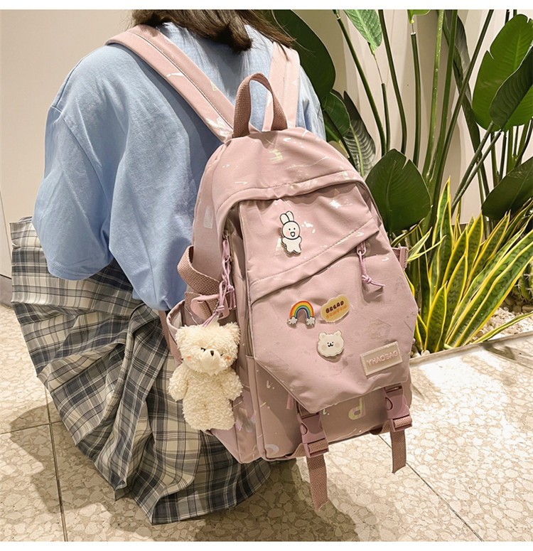Schoolbag Primary School Girls Ins Casual All-matching High School Student Backpack Japanese College Junior High School Large Capacity Backpack display picture 28
