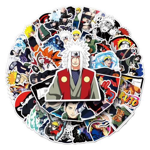 54 Japanese cartoon Naruto anime suitcase cartoon motorcycle car tablet waterproof decorative stickers