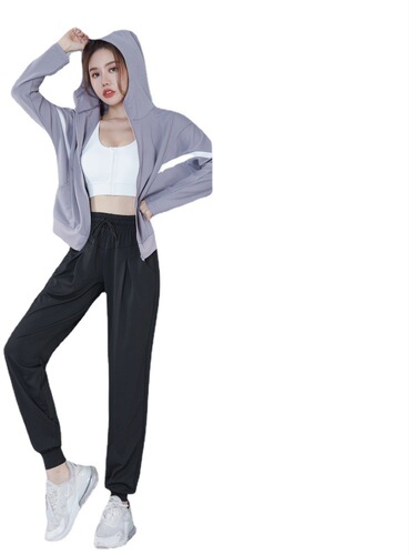 Yoga clothing suit for women in autumn and winter, loose slimming morning running professional long-sleeved running quick-drying clothing fitness sports jacket