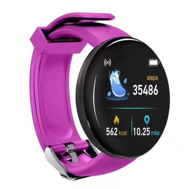 D18s pantalla redonda inteligente pulsera d18s macaron pantalla de color paso-contando sueño monitoreo de frecuencia cardíaca ejercicio entrega de una sola pieza