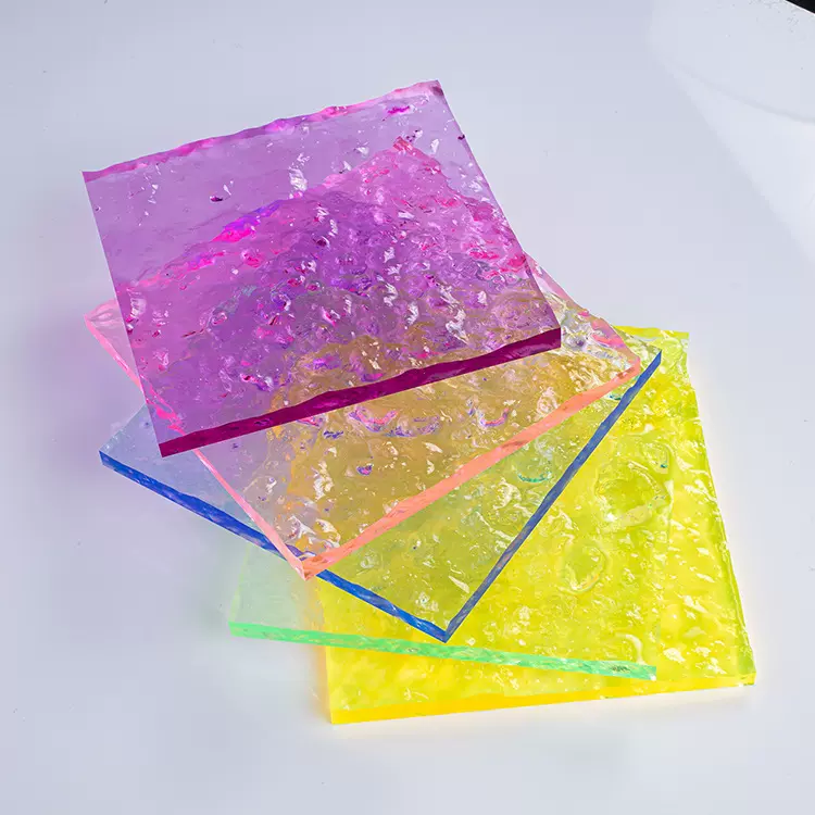 透明彩色石头纹水波纹亚克力板定制有机玻璃板加工切割抛光激光