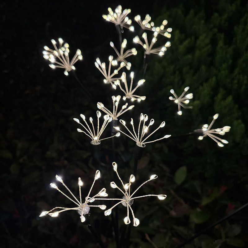 蒲公英灯串太阳能铜丝萤火虫灯花园庭院园艺装饰氛围草坪灯批发|undefined